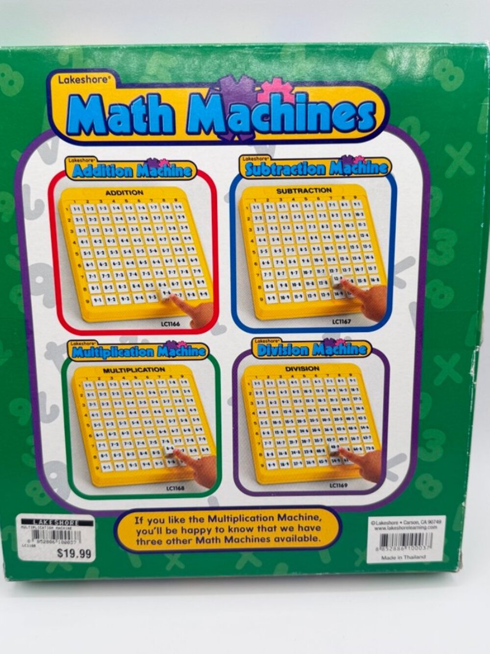 Lakeshore Multiplication Machine Math Learning Toy Self Checking - Picture 2 of 3